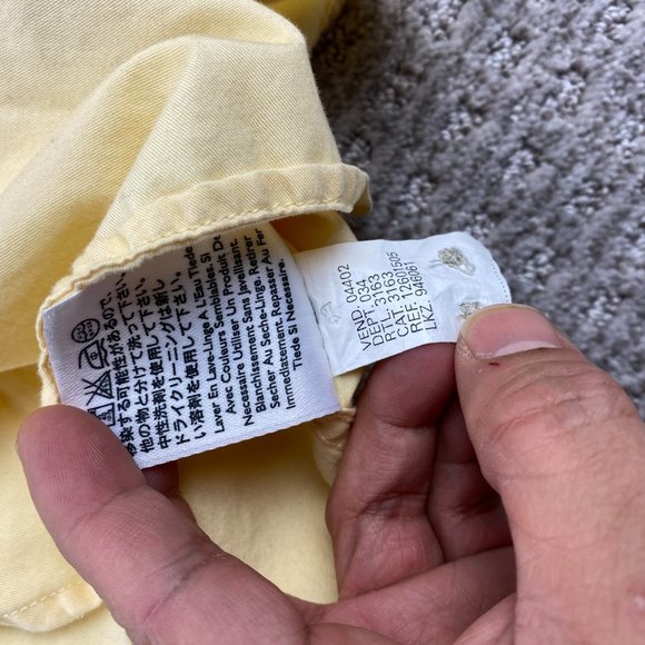 Eddie Bauer Shirt Men Medium M Yellow Button Down Short Sleeve Casual Pocket - Picture 7 of 12